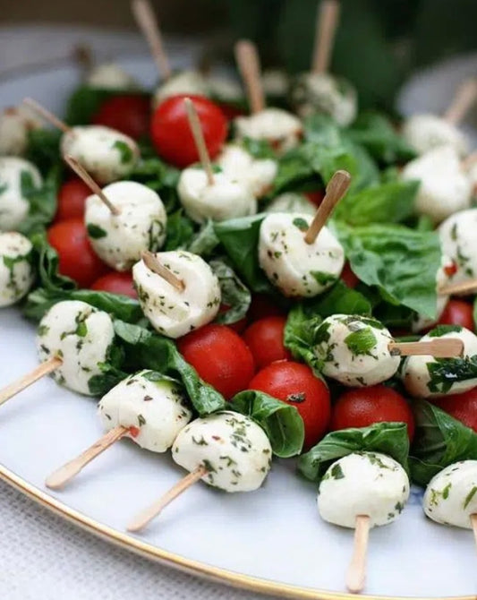 Caprese style skewer wreath - small