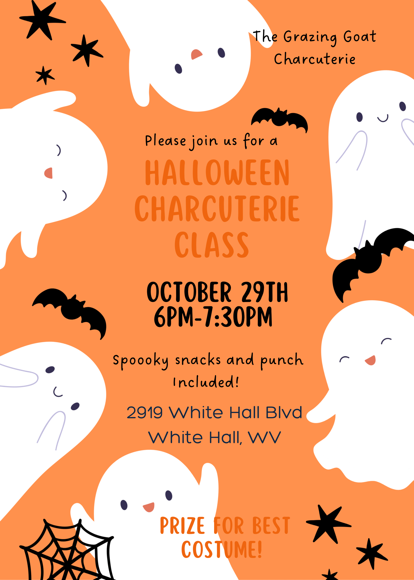 Wednesday 10/29 Spooky Charcuterie Class