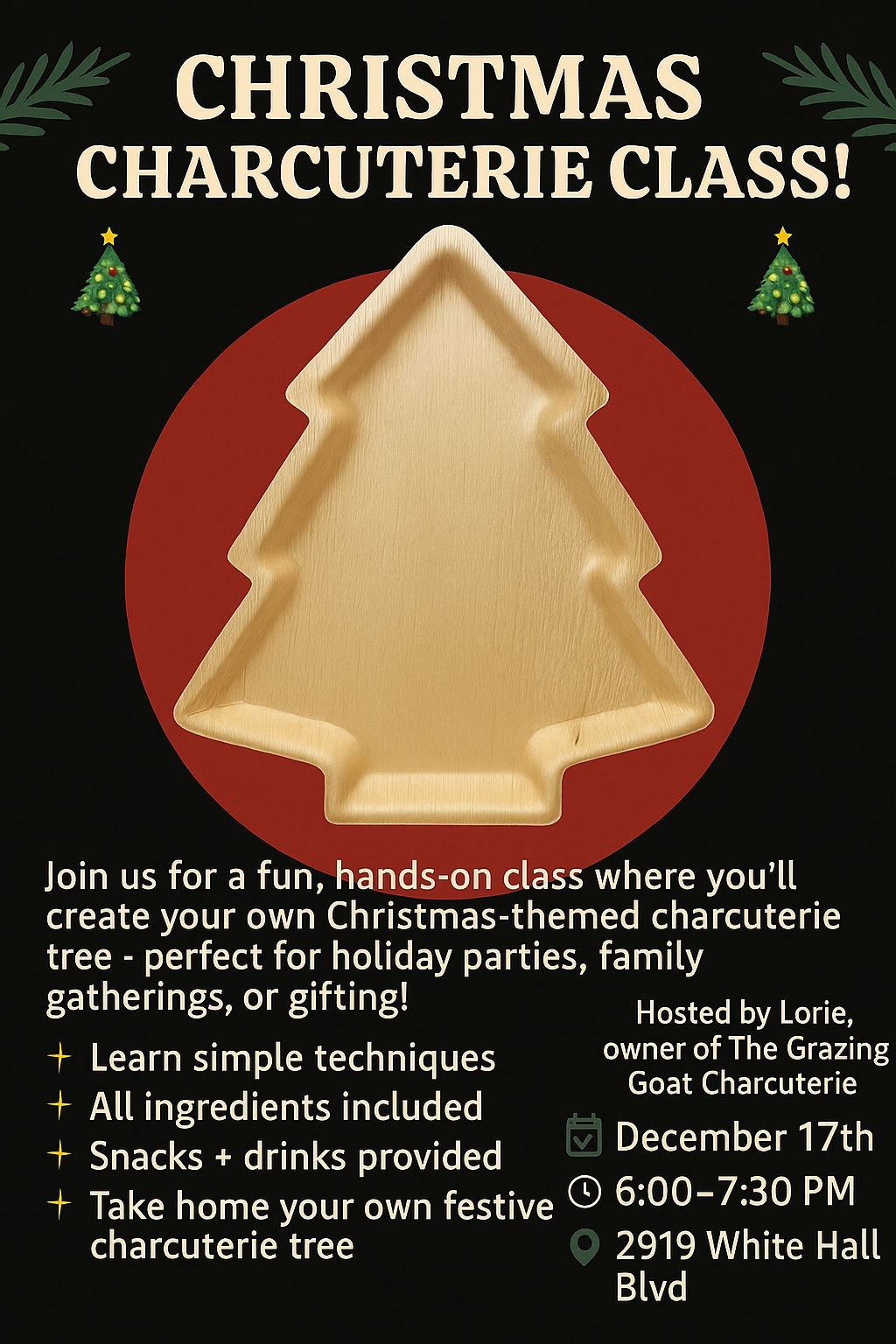 12/17 Christmas Charcuterie class