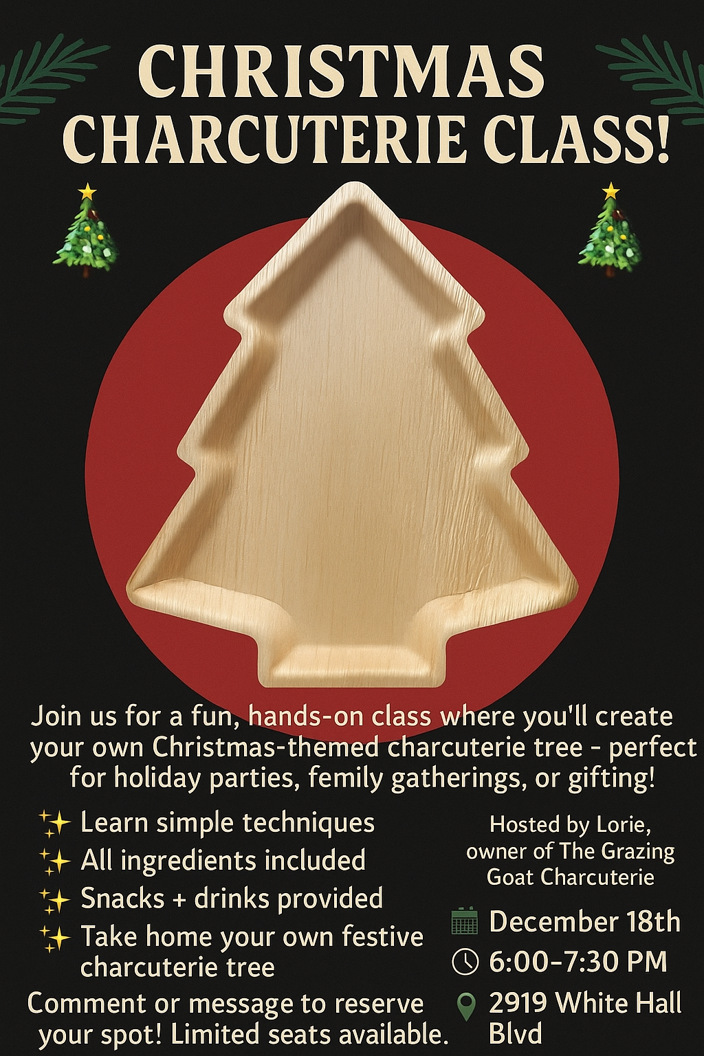 12/18 Christmas Charcuterie Class